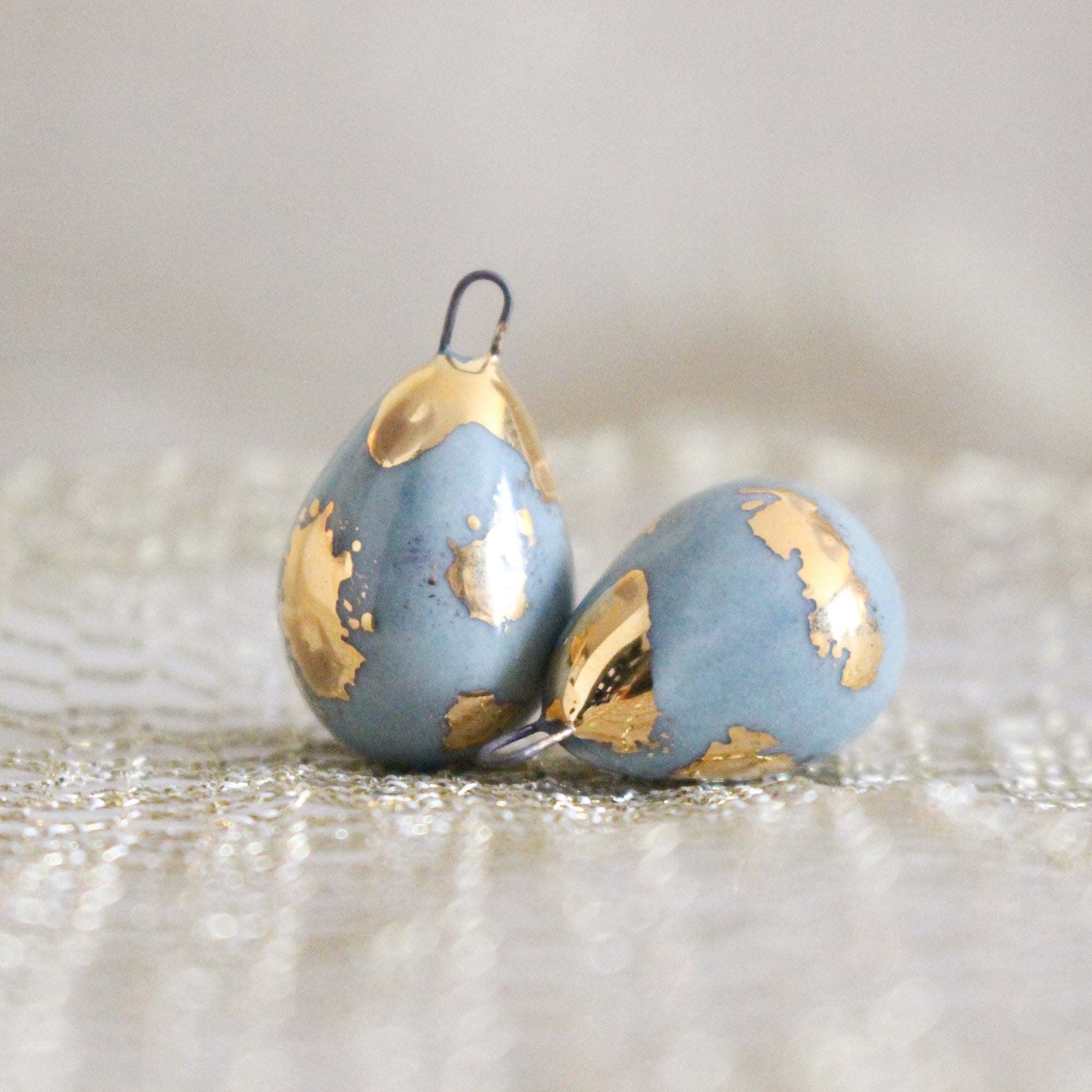 Ceramic and Gold Charms for Jewelry and Accessories Making handmade in France by Alain Granell