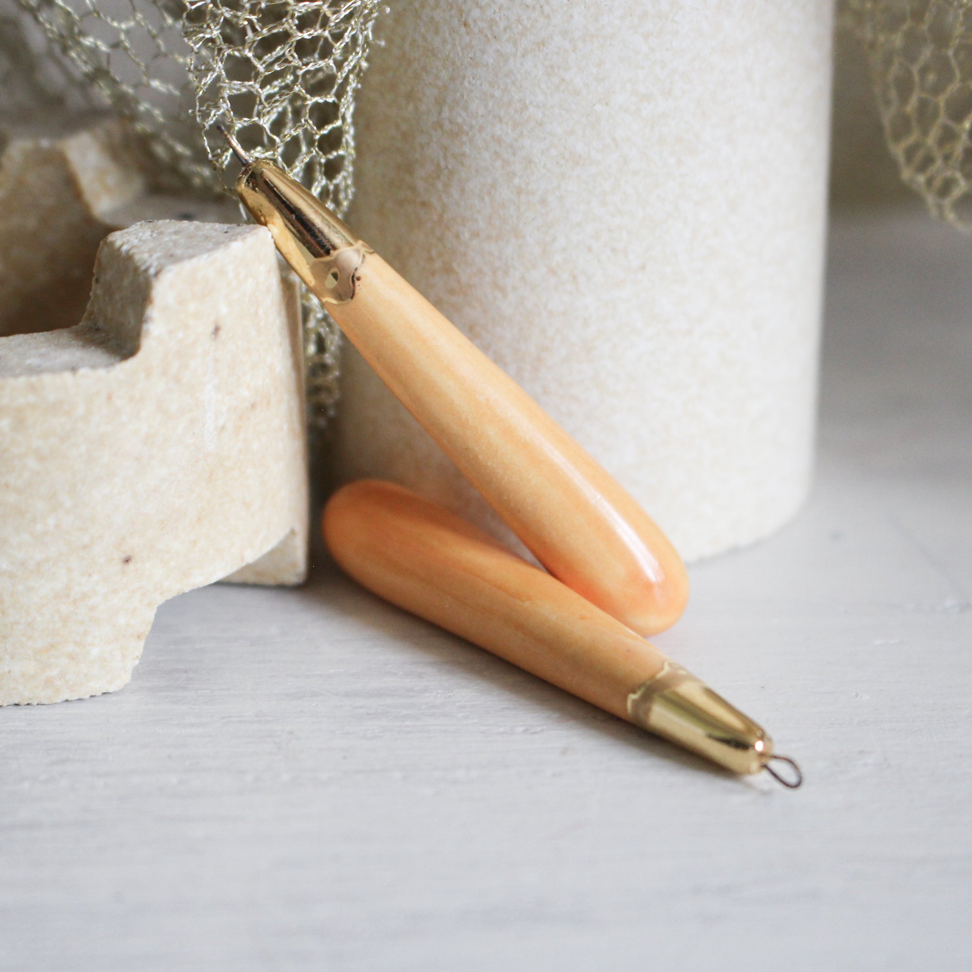 Ceramic and Gold Charms for Jewelry and Accessories Making handmade in France by Alain Granell