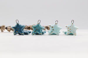Ceramic Star Charms for Jewelry and Accessories Making handmade in France by Alain Granell
