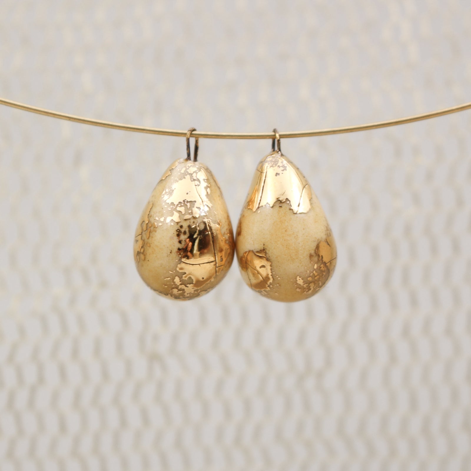 Ceramic and Gold Charms for Jewelry and Accessories Making handmade in France by Alain Granell