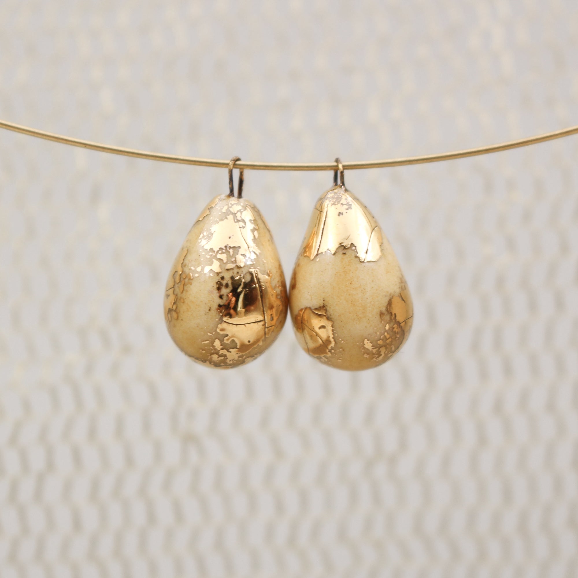 Ceramic and Gold Charms for Jewelry and Accessories Making handmade in France by Alain Granell