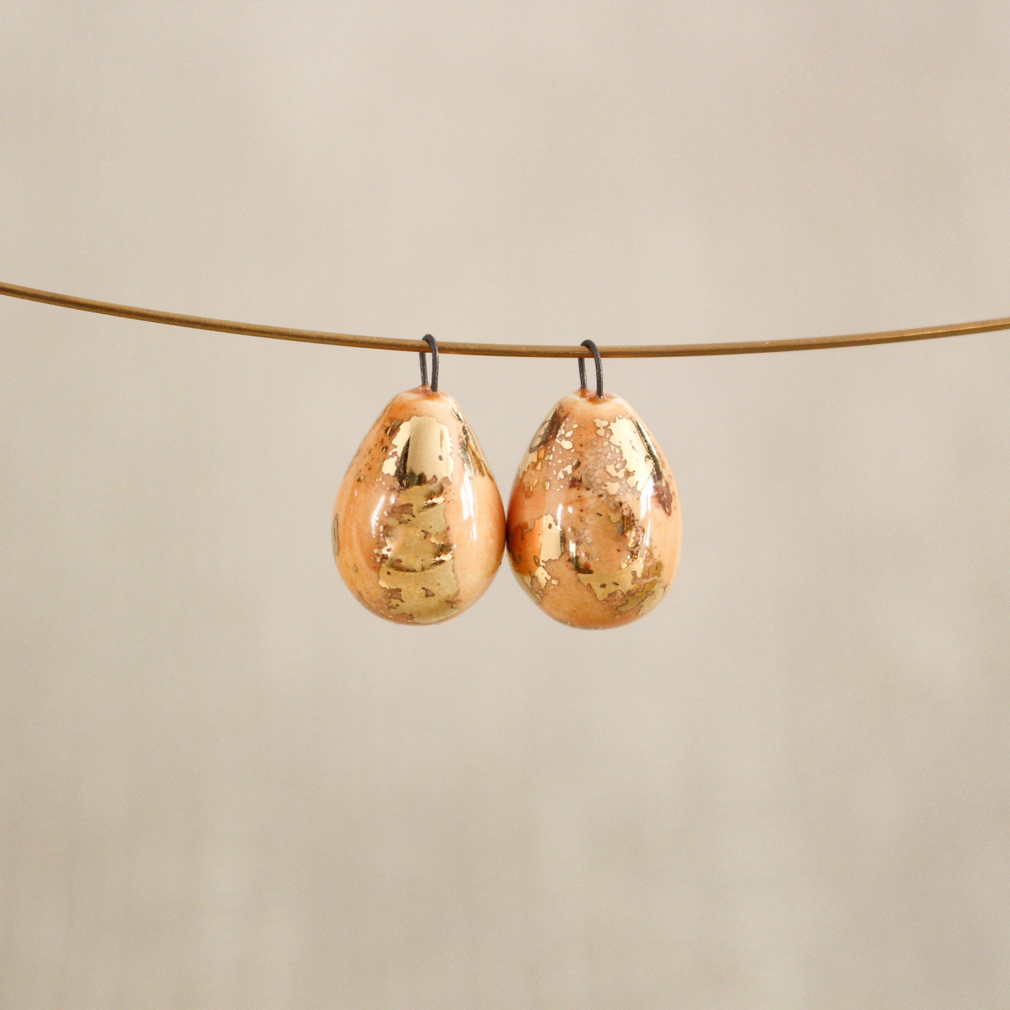Ceramic and Gold Charms for Jewelry and Accessories Making handmade in France by Alain Granell