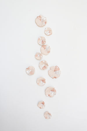 Abstract Coral Porcelain Flower Wall Art handmade in France by Alain Granell