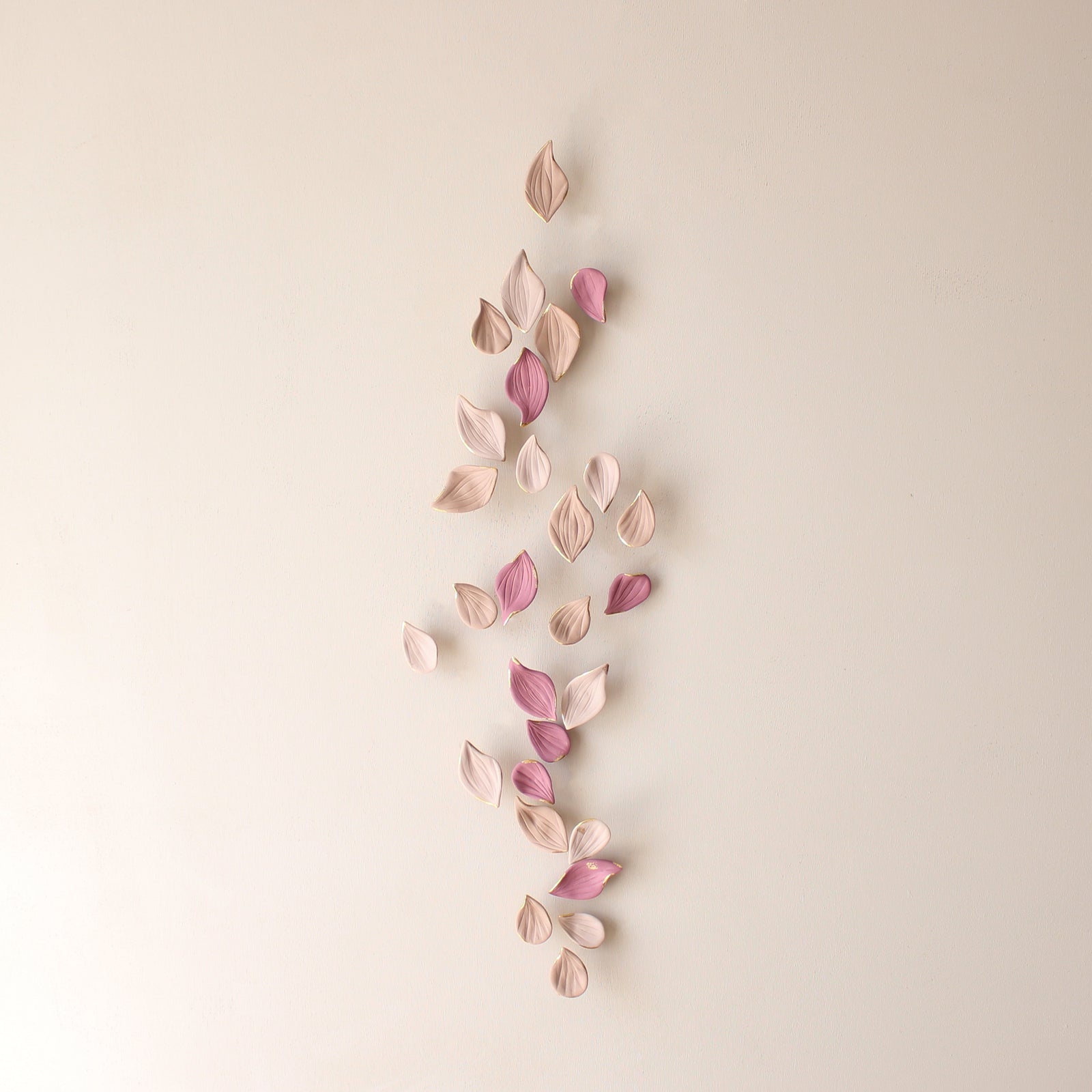 Porcelain Autumn Leaves Wall Sculpture by Alain Granell