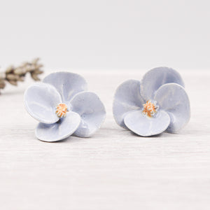 Handmade ceramic poppies for jewelry and accessories making