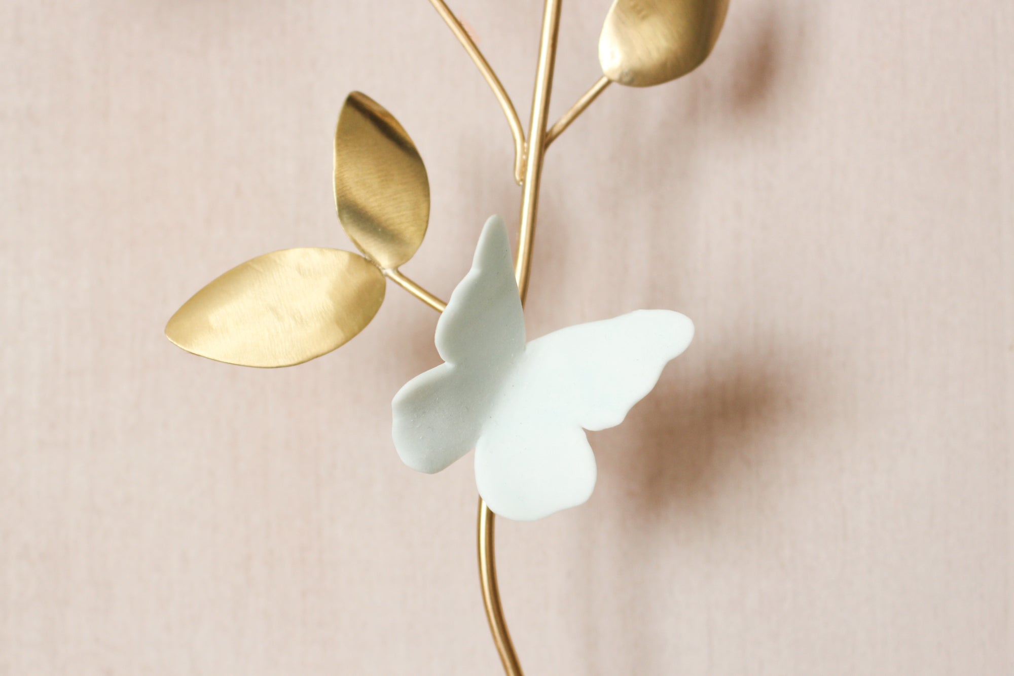 Porcelain and Brass Butterfly Tree by Alain Granell