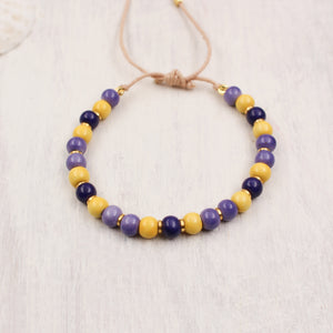 Cord Bracelets Ceramic Beads Handmade in France