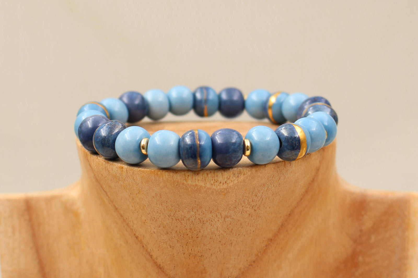 Bracelets élastique de perles en céramique