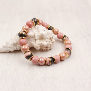 Bracelets élastique de perles en céramique