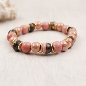 Bracelets élastique de perles en céramique