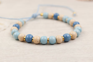 Cord Bracelets Ceramic Beads Handmade in France