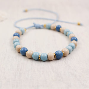 Cord Bracelets Ceramic Beads Handmade in France
