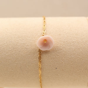 Bracelet myosotis rose porcelaine