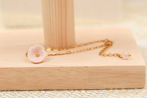 Bracelet myosotis rose porcelaine