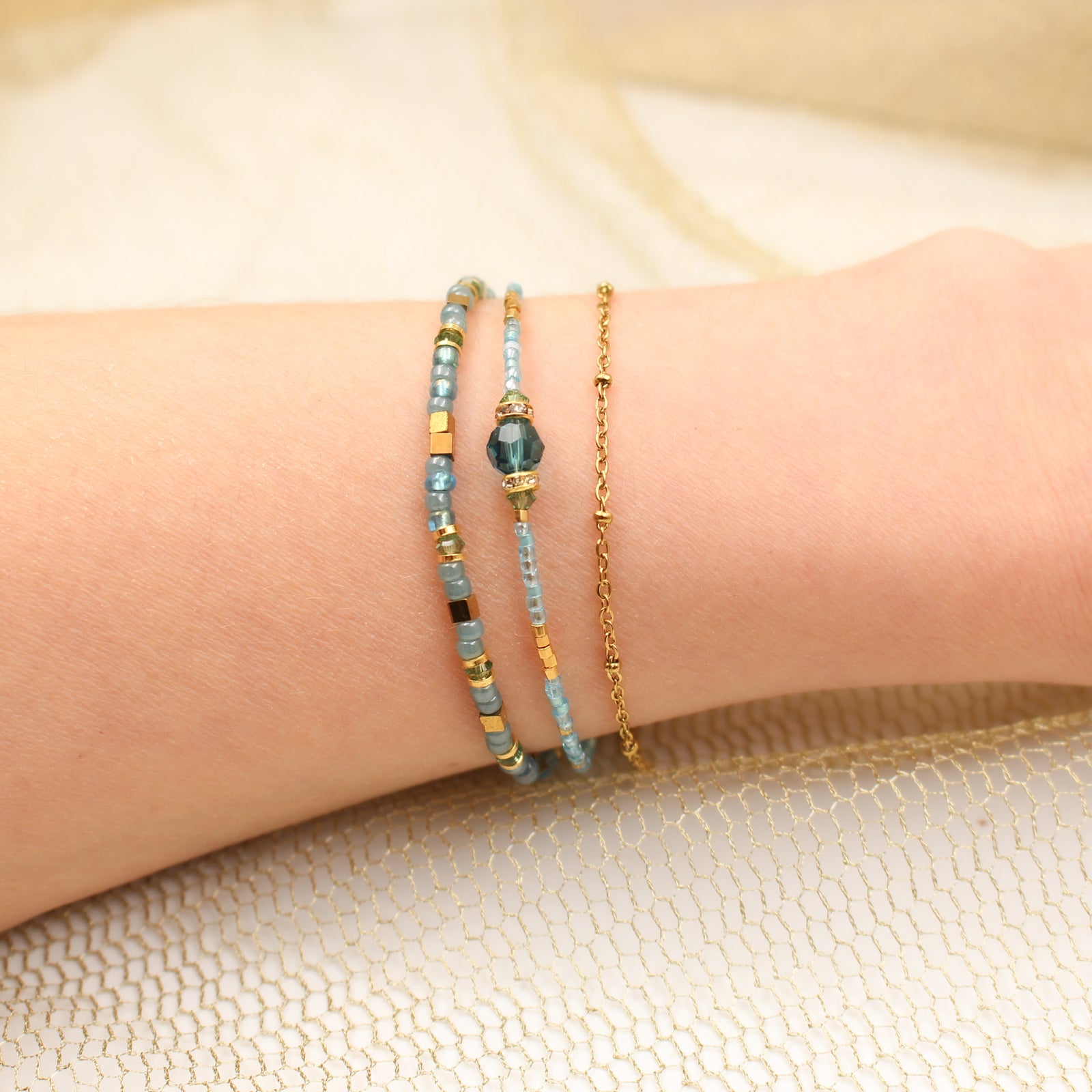 Triple Bracelet Muyki Beads