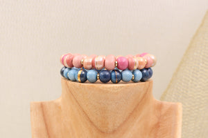 Bracelets élastique de perles en céramique