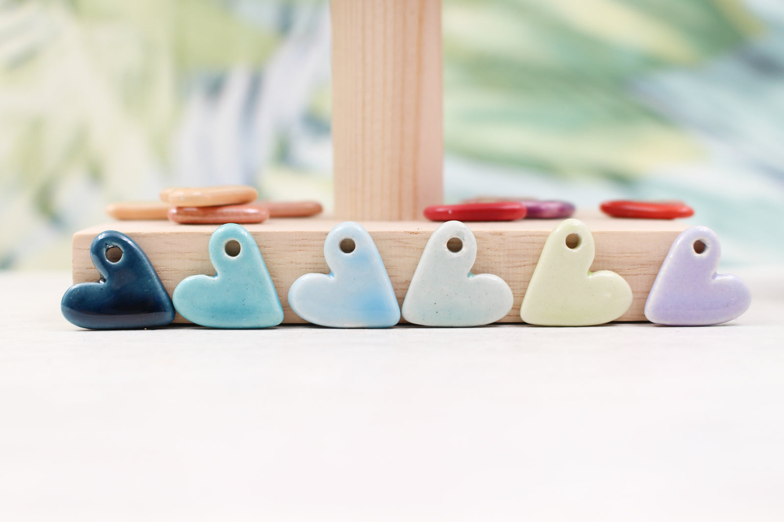 Breloques Coeurs en Ceramique fait main en France