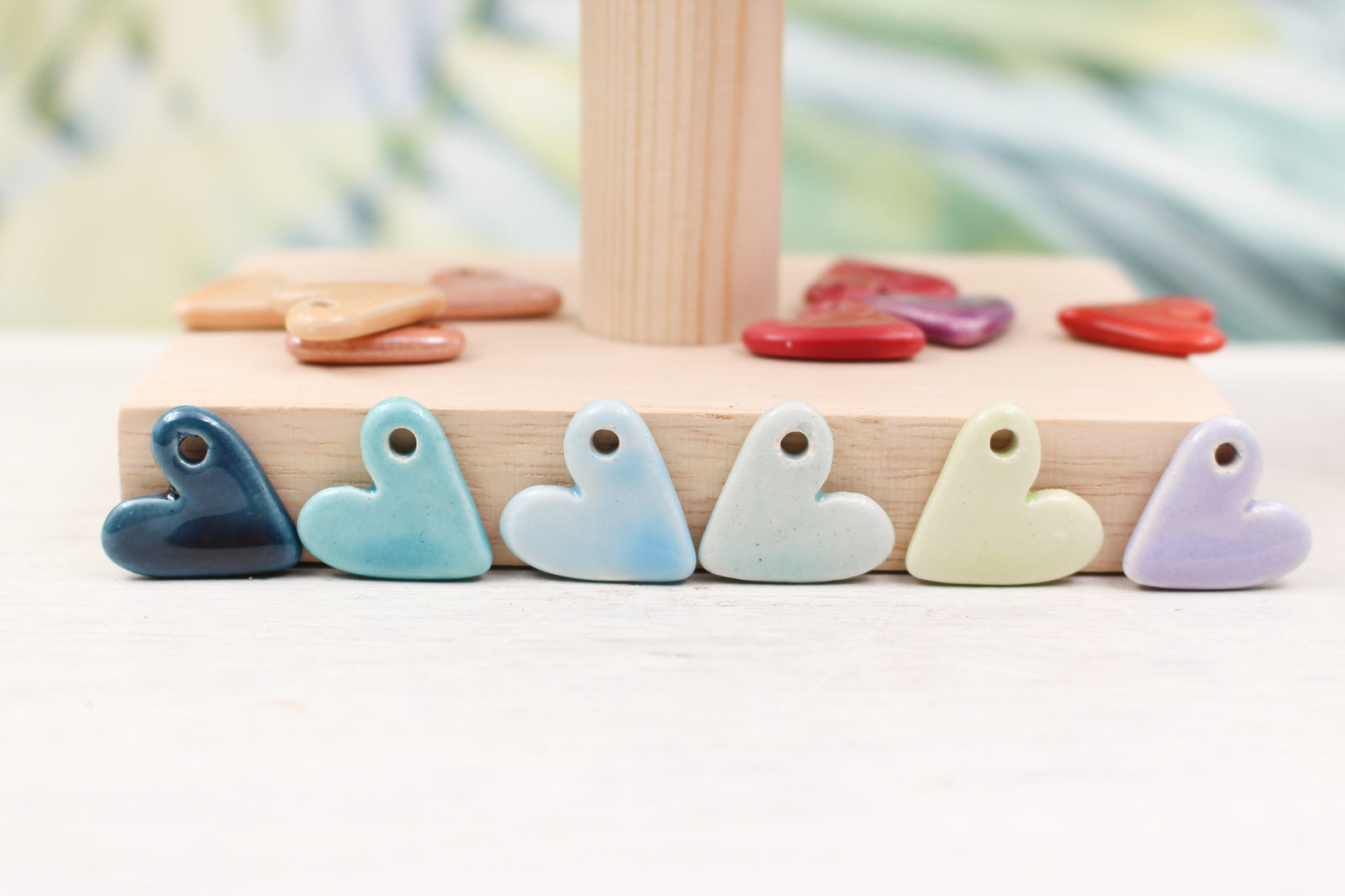 Breloques Coeurs en Ceramique fait main en France