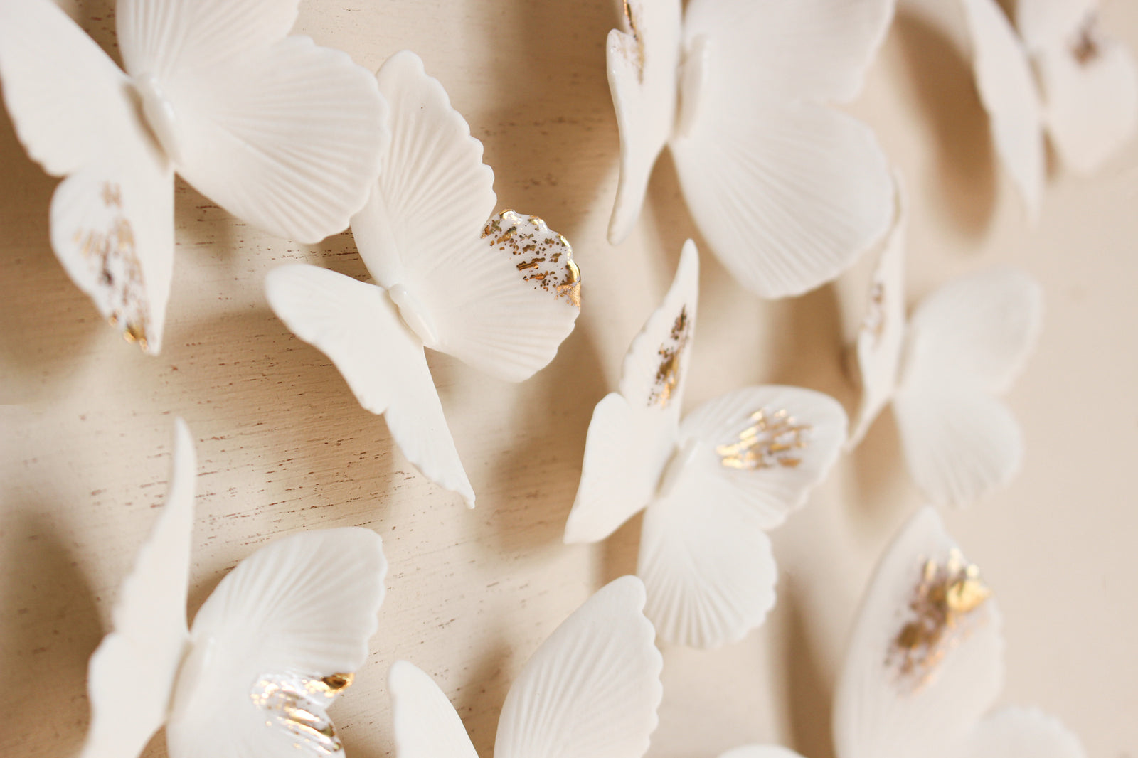 Sparkle Porcelain Butterfly Wall Art handmade by Alain Granell