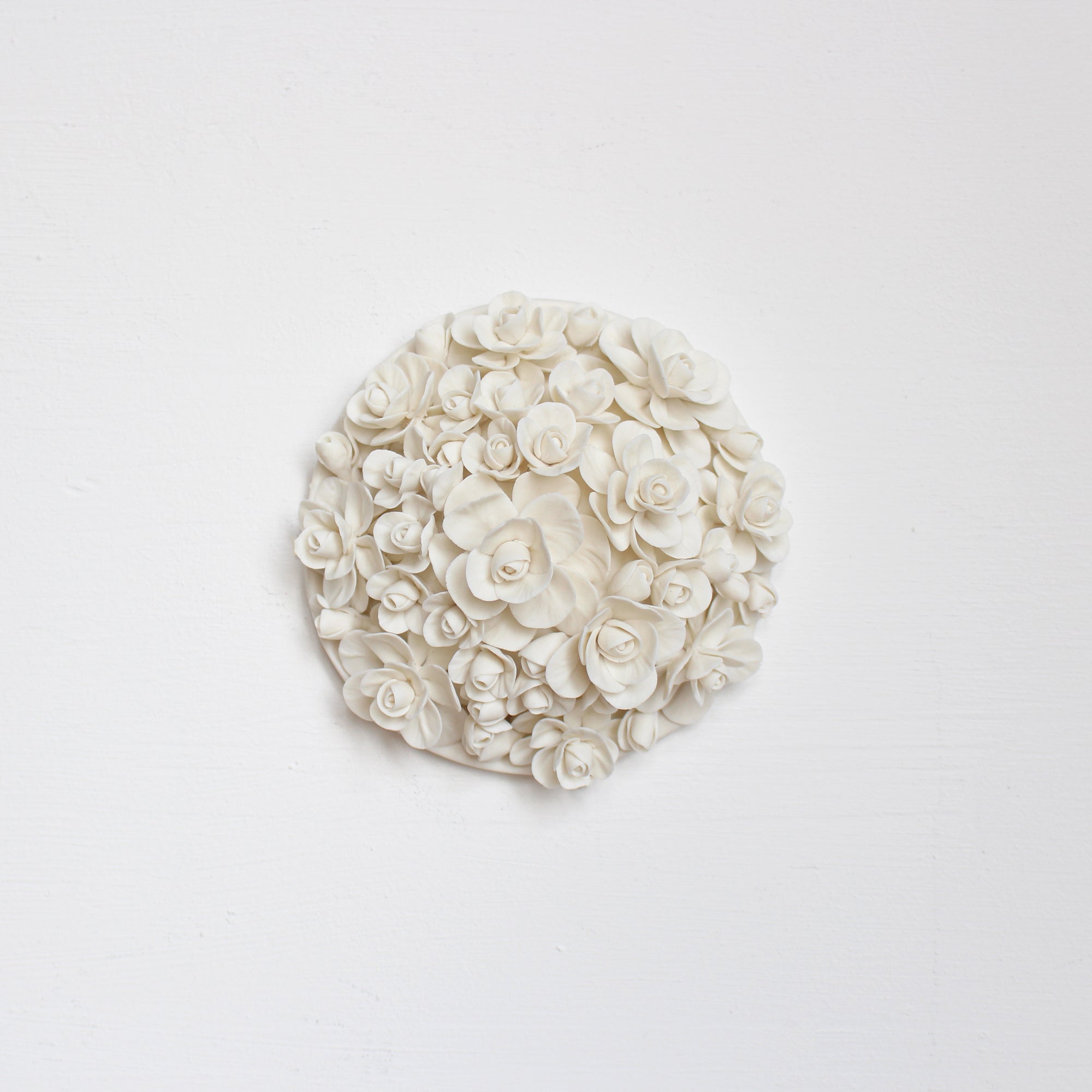 Handmade Porcelain Camellia Tile by Alain Granell