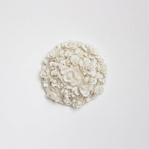 Handmade Porcelain Camellia Tile by Alain Granell