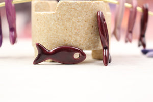 Ceramic fish charms for jewelry and accessories handmade in France by Alain Granell
