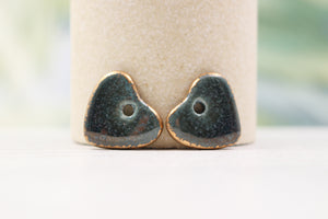 Ceramic heart charms for jewelry and accessories handmade in France by Alain Granell