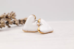 Ceramic Heart Charms for Jewelry and Accessories Making handmade in France by Alain Granell