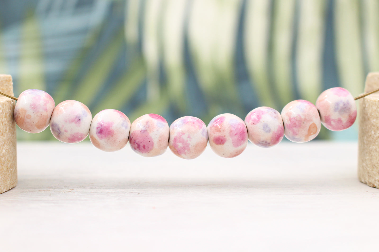 multicolor ceramic beads for jewelry making