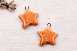 Ceramic Star Charms for Jewelry and Accessories Making handmade in France by Alain Granell