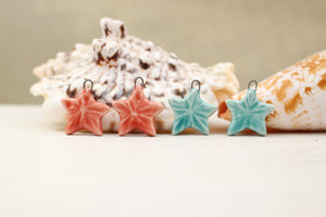 Sea stars ceramic charms handmade in France by Alain Granell