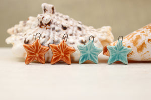 Sea stars ceramic charms handmade in France by Alain Granell