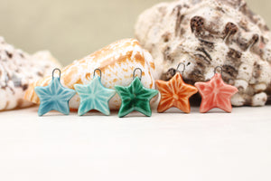 Sea stars ceramic charms handmade in France by Alain Granell
