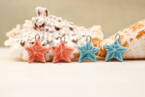 Sea stars ceramic charms handmade in France by Alain Granell