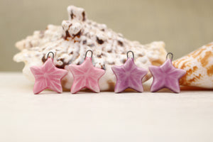 Sea stars ceramic charms handmade in France by Alain Granell