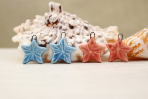 Sea stars ceramic charms handmade in France by Alain Granell