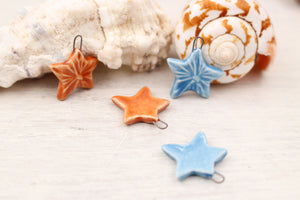 Sea stars ceramic charms handmade in France by Alain Granell