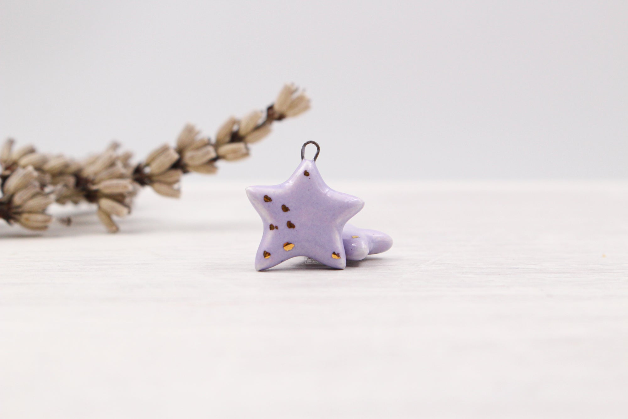 Ceramic Star Charms for Jewelry and Accessories Making handmade in France by Alain Granell