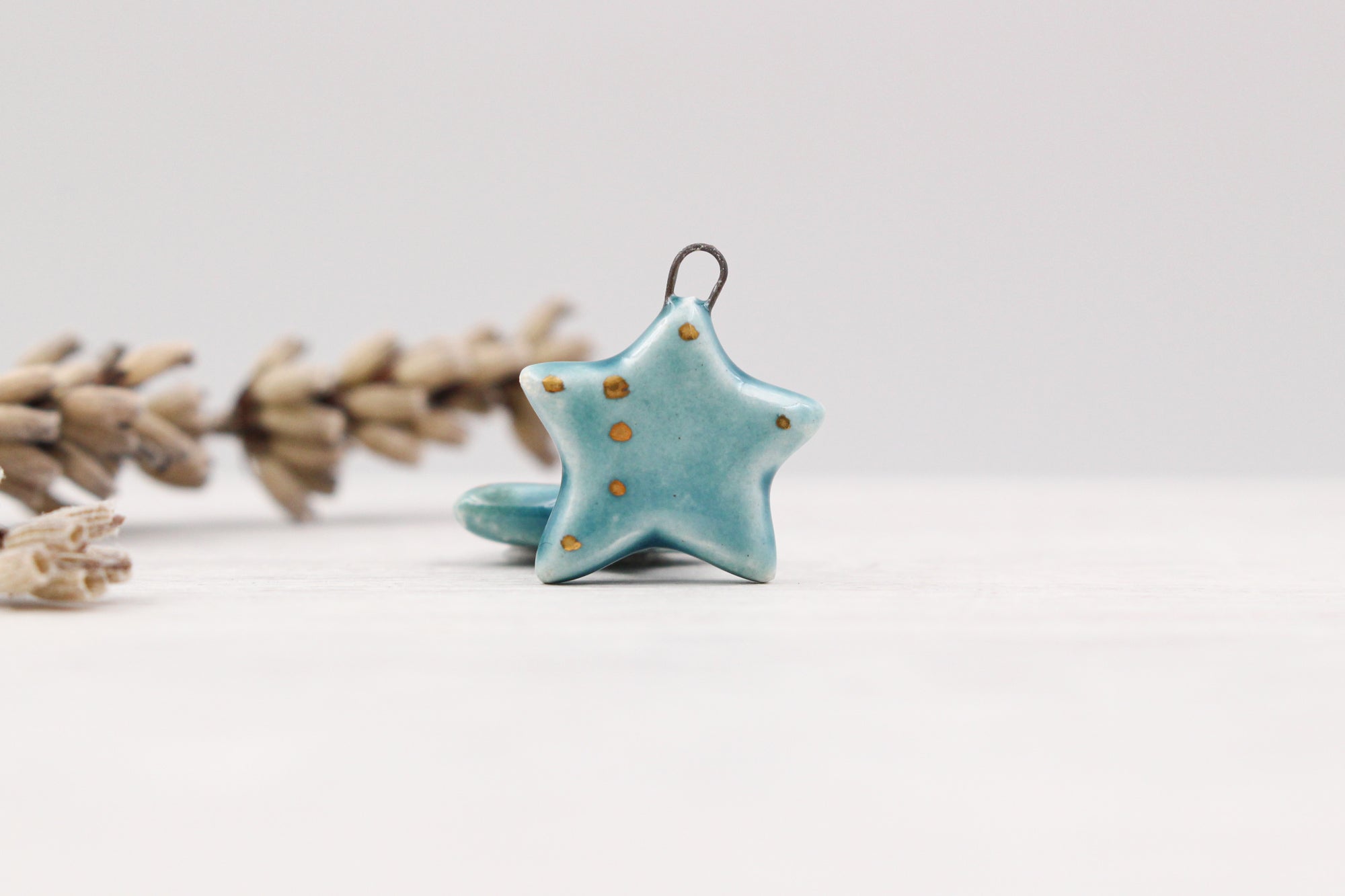 Ceramic Star Charms for Jewelry and Accessories Making handmade in France by Alain Granell