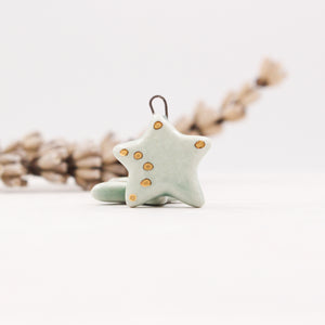 Ceramic Star Charms for Jewelry and Accessories Making handmade in France by Alain Granell