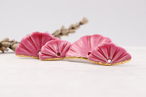 Ceramic Fan Charms for Jewelry and Accessories Making handmade in France by Alain Granell