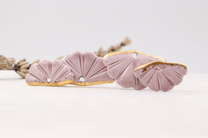 Ceramic Fan Charms for Jewelry and Accessories Making handmade in France by Alain Granell