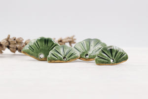 Ceramic Fan Charms for Jewelry and Accessories Making handmade in France by Alain Granell