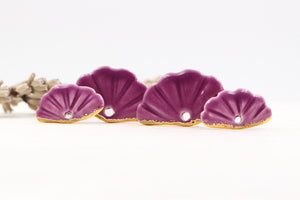 Ceramic Fan Charms for Jewelry and Accessories Making handmade in France by Alain Granell