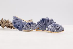 Ceramic Fan Charms for Jewelry and Accessories Making handmade in France by Alain Granell