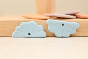 Porcelain Handmade Fan Charms for sewing and jewelry making