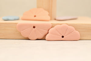 Porcelain Handmade Fan Charms for sewing and jewelry making