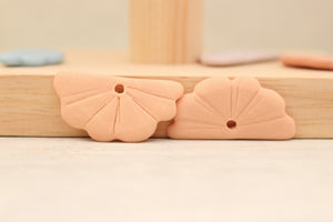 Porcelain Handmade Fan Charms for sewing and jewelry making