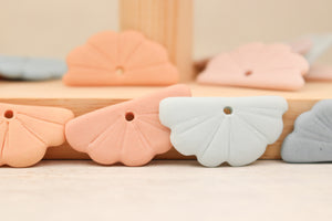 Porcelain Handmade Fan Charms for sewing and jewelry making