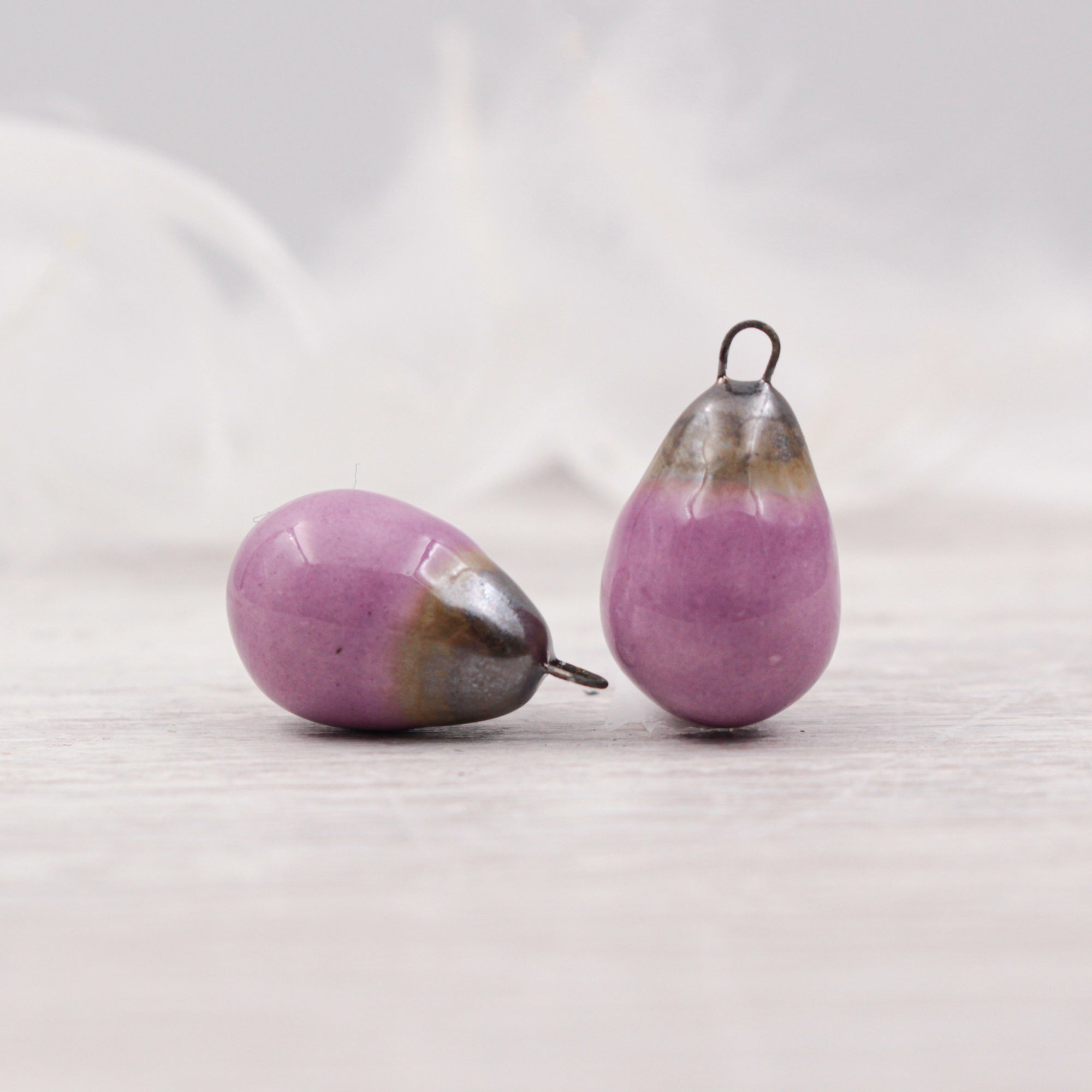 Ceramic Charms for Jewelry and Accessories Making handmade in France by Alain Granell